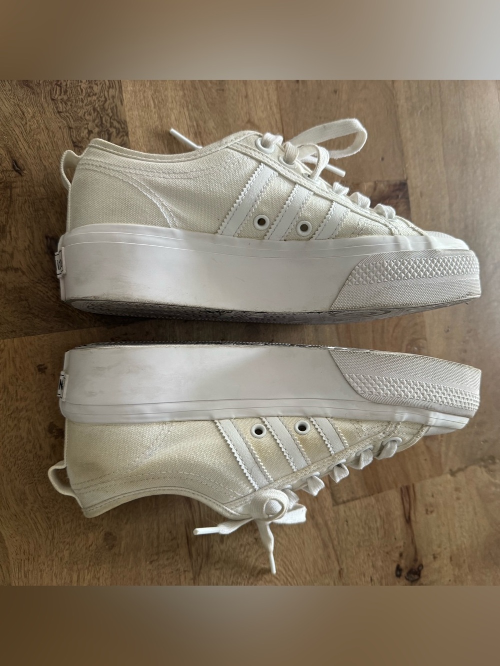 Adidas  Nizza Platform Shoes sneakers Women's White FV5322 Size 7